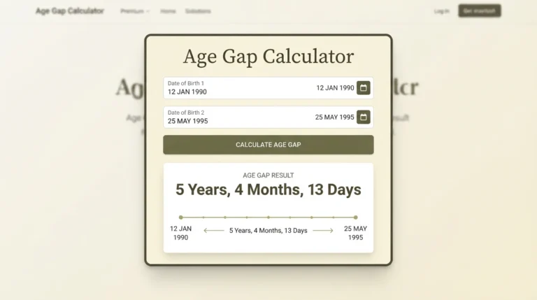 An Age Gap Calculator considers the complete dates and may provide a more unique result.