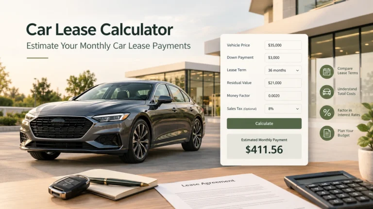 Car Lease Calculator can be an low priced manner to force a new car with out paying its full buy fee prematurely. but, understanding the overall fee of a rent is crucial earlier than signing an settlement. A Car Lease Calculator enables you estimate monthly lease payments, compare special lease phrases, and recognize how elements such as automobile fee, down charge, interest charge, and rent duration affect your price range.