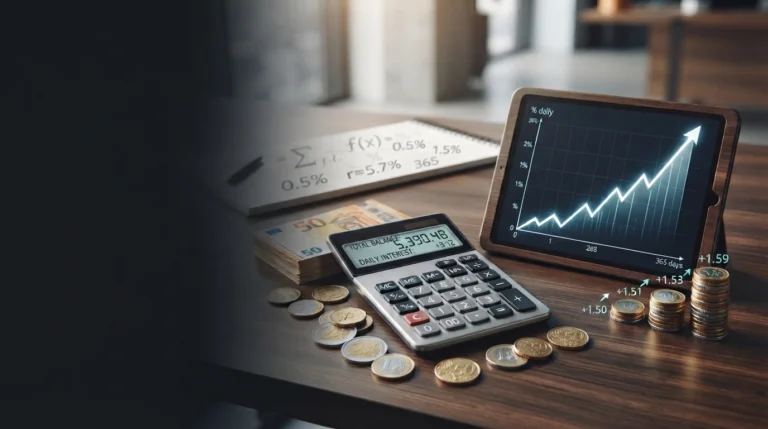 Calculate daily compound interest and understand how your money grows over time with daily compounding. Learn the formula, benefits, and calculation steps.